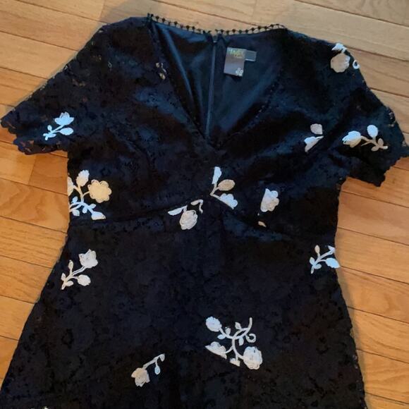 TAYLOR Embroidered Floral Lace Hi Low Shift Dress 8P - Picture 6 of 7
